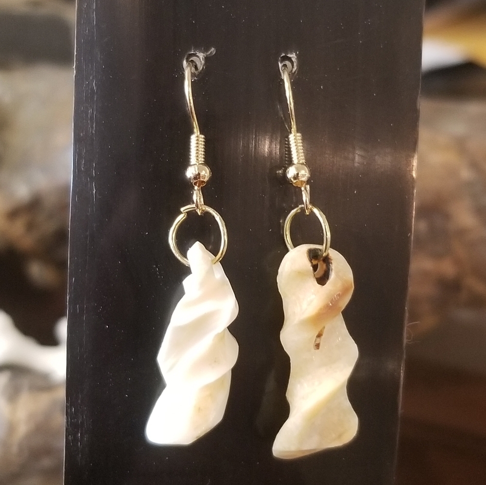 Walrus Ivory tusk earrings